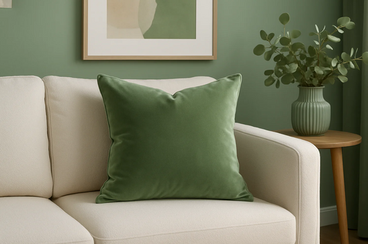 Almofada Decorativa Verde Sage Veludo - 45x45cm 0 (0 Avaliações)