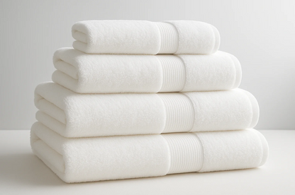 Conjunto 5 Toalhas Banho Premium Algodão Branco - 500g/m²