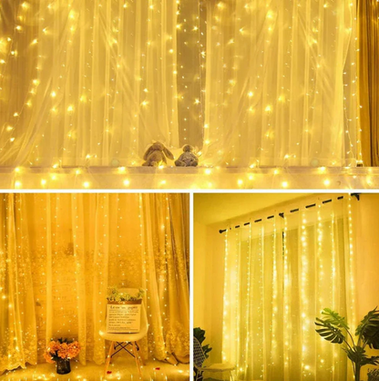 Cortina de Led Diversos 3x3 para o Natal