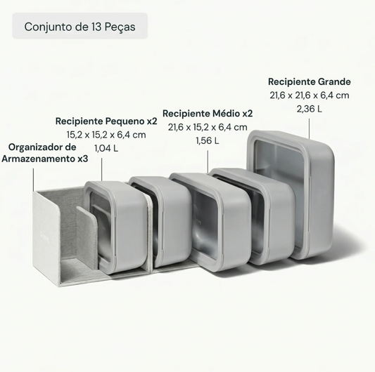 Conjunto de Potes de Armazenamento Air Release