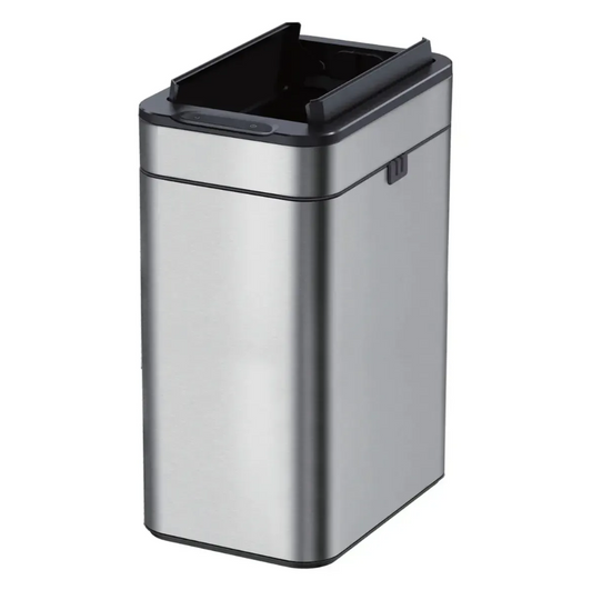 Lixeira Automática SensorClean 50L™  Tampa Dupla com Sensor, Inox Premium e Alta Capacidade