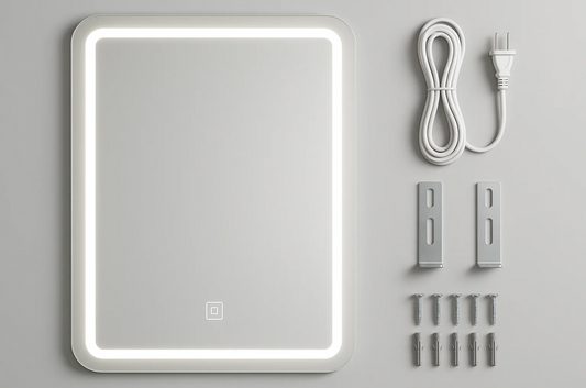 Espelho Banheiro LED 60x80cm - Iluminação Touch Moderno