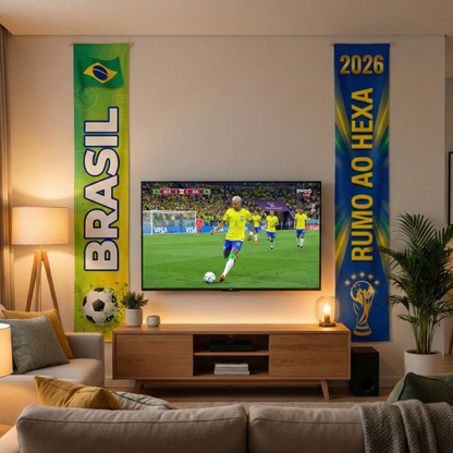 Faixas Premium Brasil Decoração Unica Exclusiva Peças Painel Vertical Copa 2026