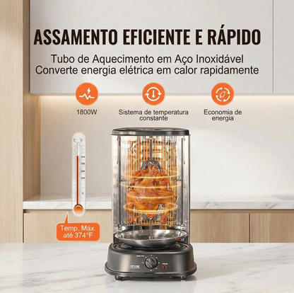 Grill Vertical Elétrico Giratório