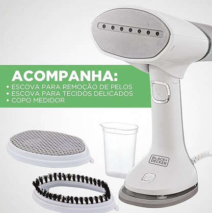Vaporizador de Roupas BLACK+DECKER 3 em 1 – Compacto, Portátil e Bivolt | BDV3000