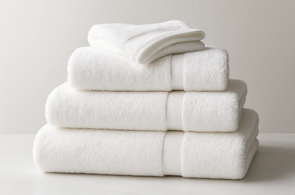 Conjunto 5 Toalhas Banho Premium Algodão Branco - 500g/m²