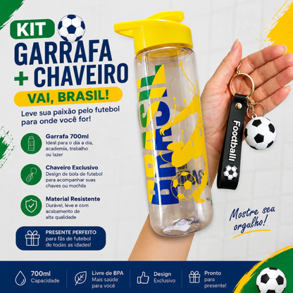 Garrafa Brasil Copa Do Mundo Garrafa De Água Brasil Seleção Brasileira Alça Copa Chaveiro Brasil Squeeze Brasil Oficial