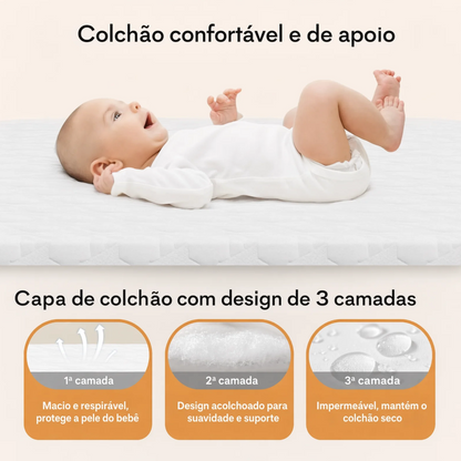 Berço Moisés 3 em 1 com Balanço