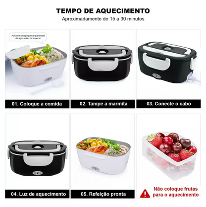 LunchBox Heat™ — Marmita Elétrica Bivolt para Casa e Carro
