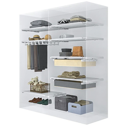 Prateleira Organizadora Ajustável para Armário | Space-Saving Cozinha e Roupeiro – Lumia