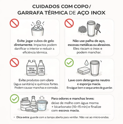 Garrafa Térmica Aço Inoxidavel Copa do Mundo Time Brasil com Medidor De Temperatura Digital 500ml