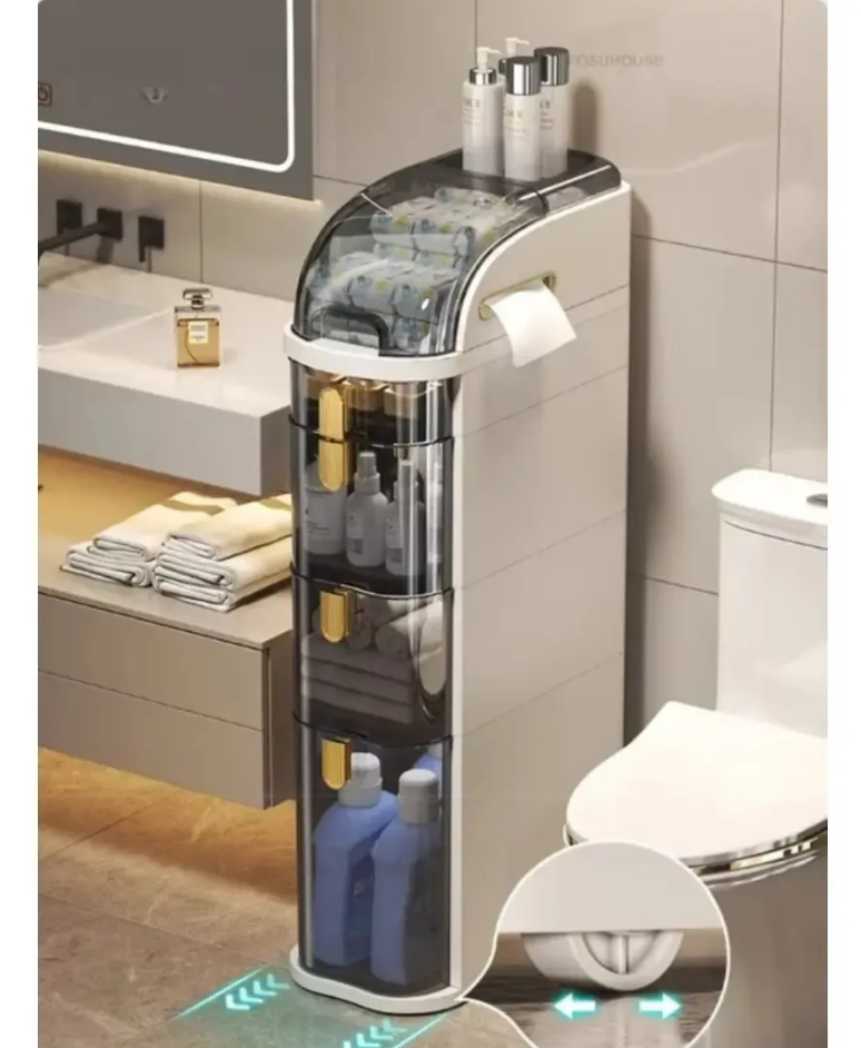 Gaveteiro Organizador FlexMove.™ Multiuso com Rodinhas para Banheiro, Quarto, Cozinha e Lavanderia