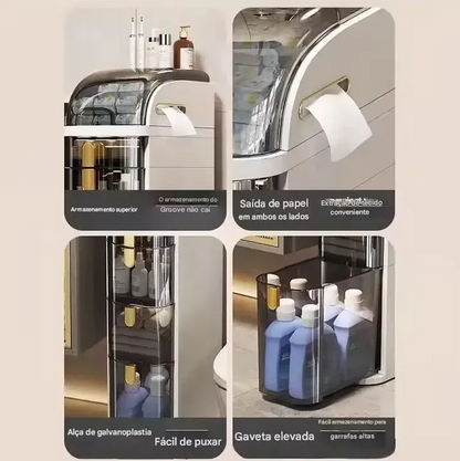 Gaveteiro Organizador FlexMove.™ Multiuso com Rodinhas para Banheiro, Quarto, Cozinha e Lavanderia